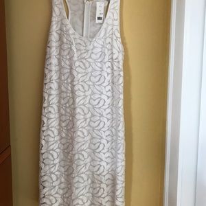 White textured dress